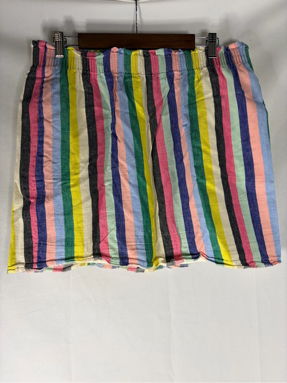 J. Crew Multicolor Vertical-Stripe Mini Skirt